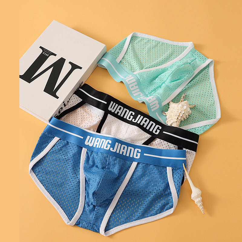 Mesh Breathable Ice Silk Men's Triangle Underwear