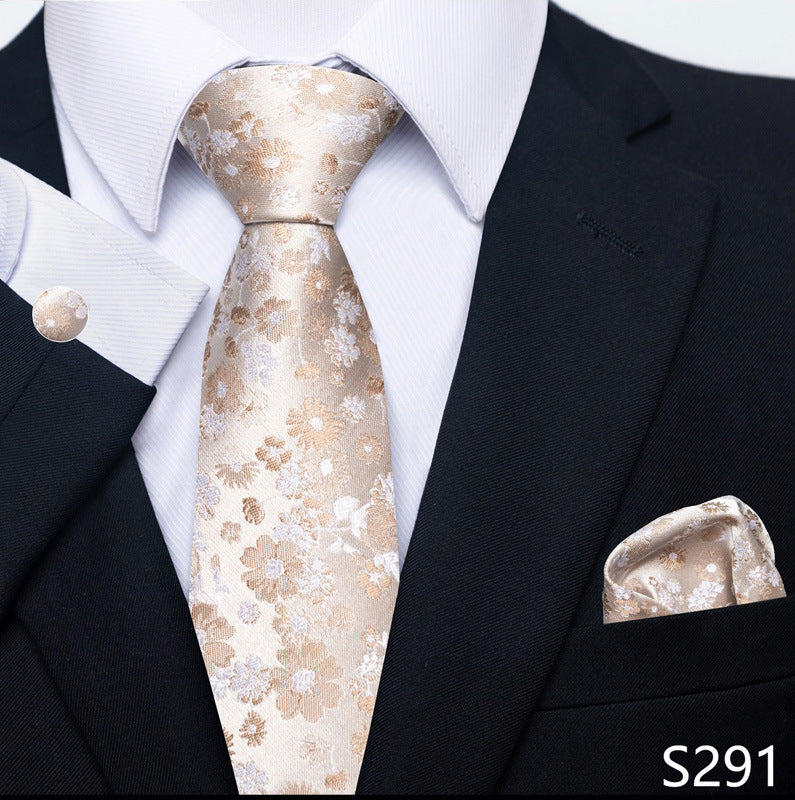 Men's Creative All-match Business Formal Wear Tie Scarf Cuff Set