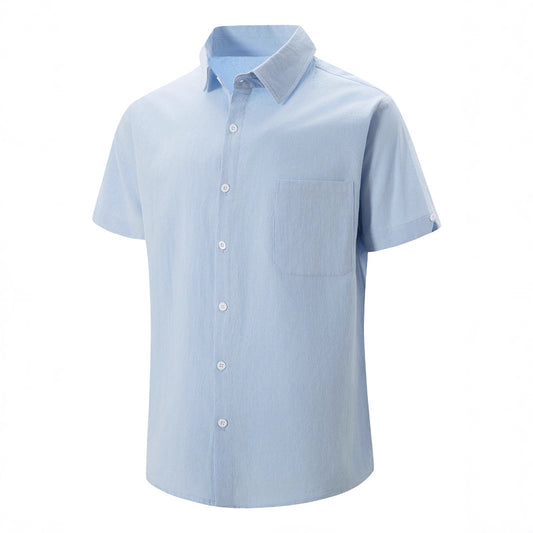Young Men's Casual Short-sleeved Shirt