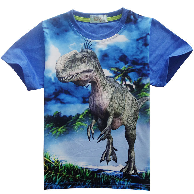 Short Sleeved Dinosaur Kids T Shirt