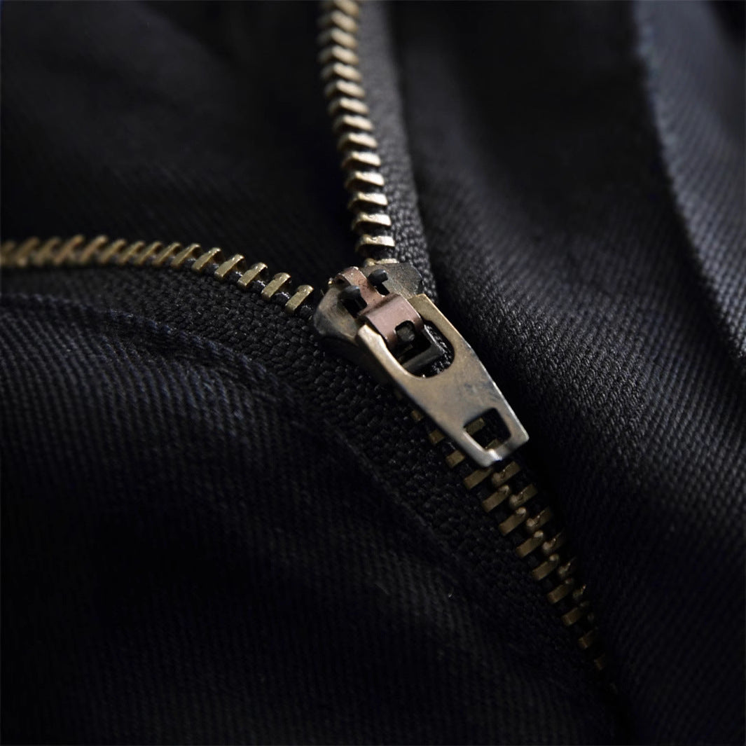 Teens Tight Ripped Trendy Skinny Solid Color Simple Denim Trousers