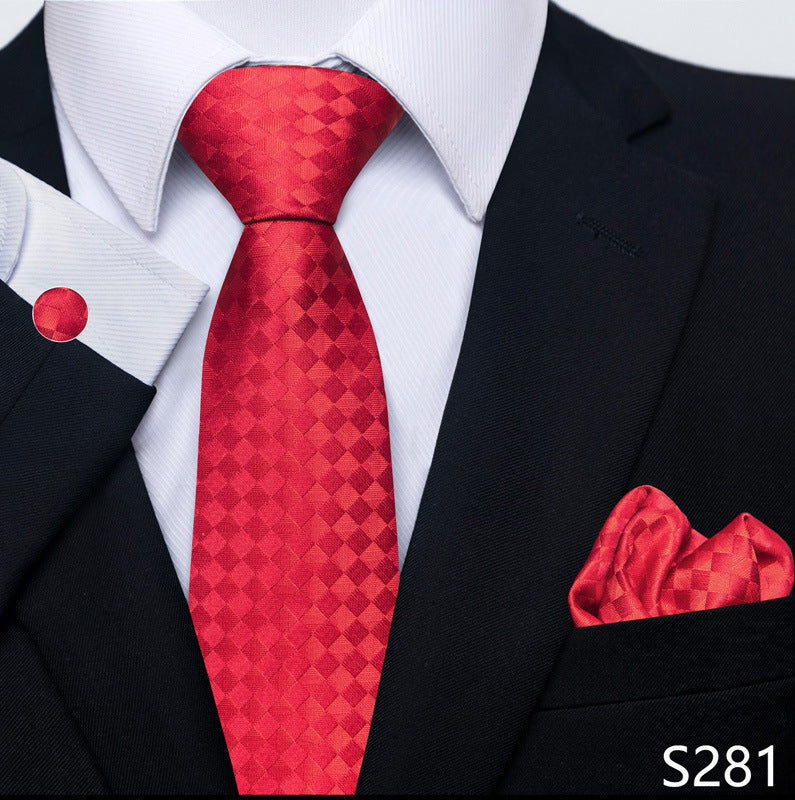 Men's Creative All-match Business Formal Wear Tie Scarf Cuff Set