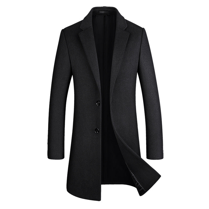 Casual Minimalist Slim Fit Mens Coat
