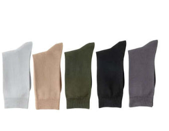 Pure Cotton Casual Antibacterial Deodorizing Mid-calf Socks