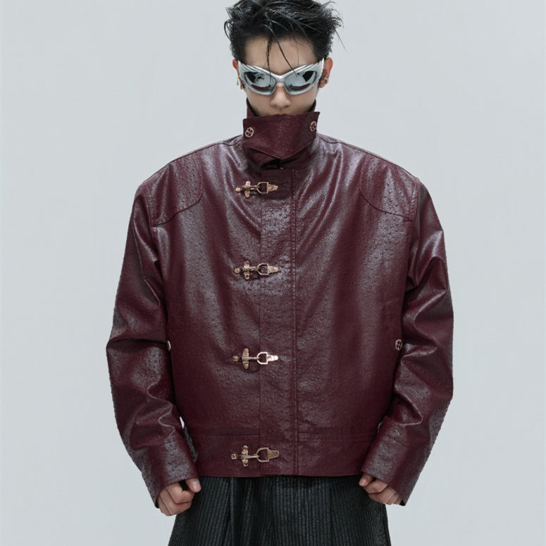 Lining Padded Jacket Leather Coat