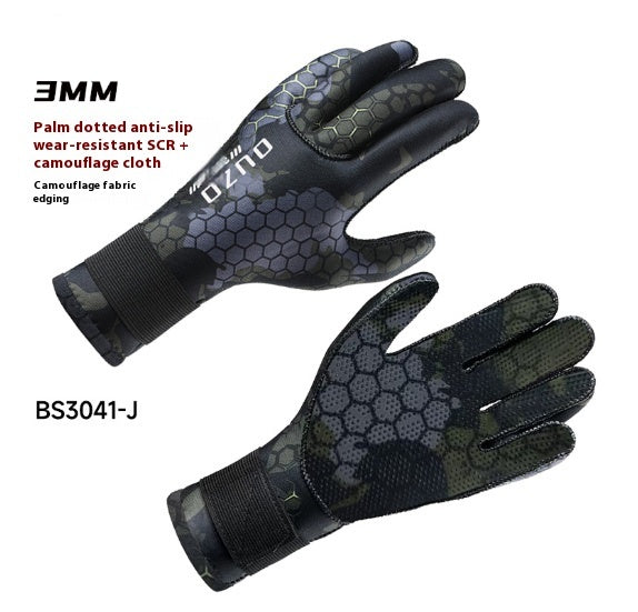Non-slip Fishing Fishing Winter Swimming Gloves Neoprene Snorkeling Gloves