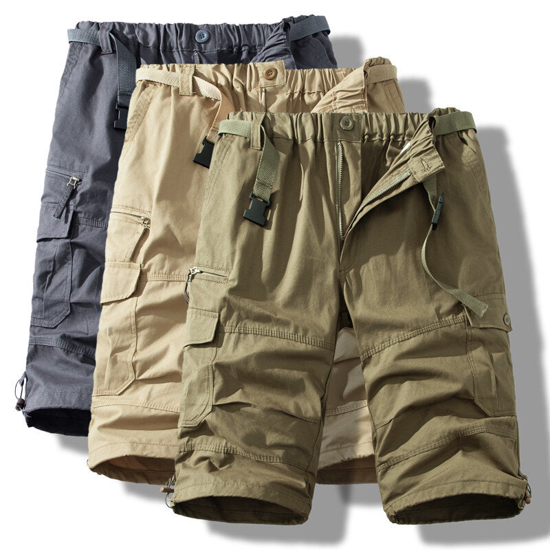 Summer Cotton Thin Cargo Shorts For Men, Size: M - 5XL