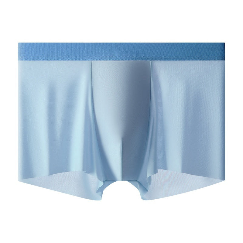 Cool Feeling Ice Silk Men's Underwear Antibacterial Crotch Boxers