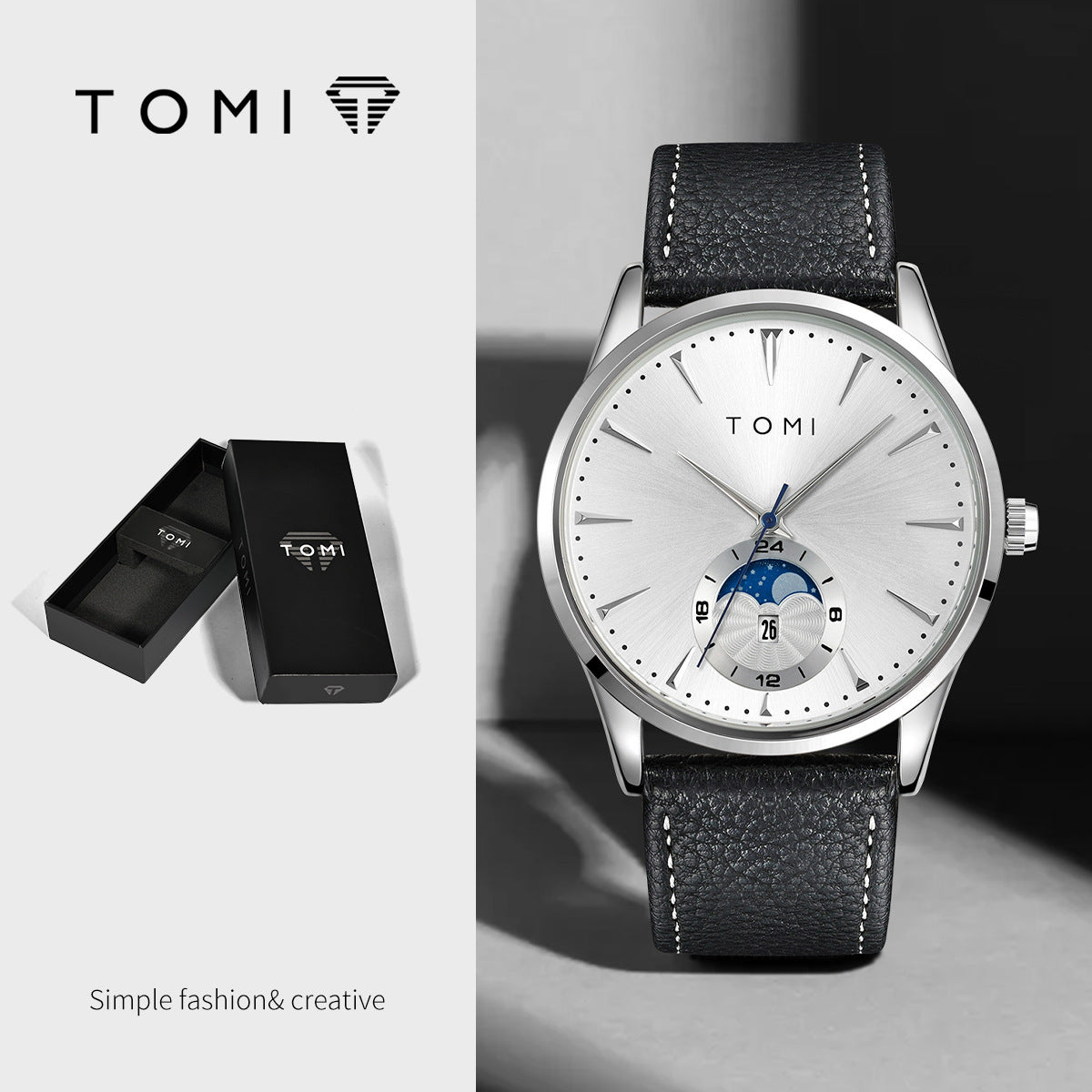 Fashionable Round Watch For Men And Women, Simple And Casual