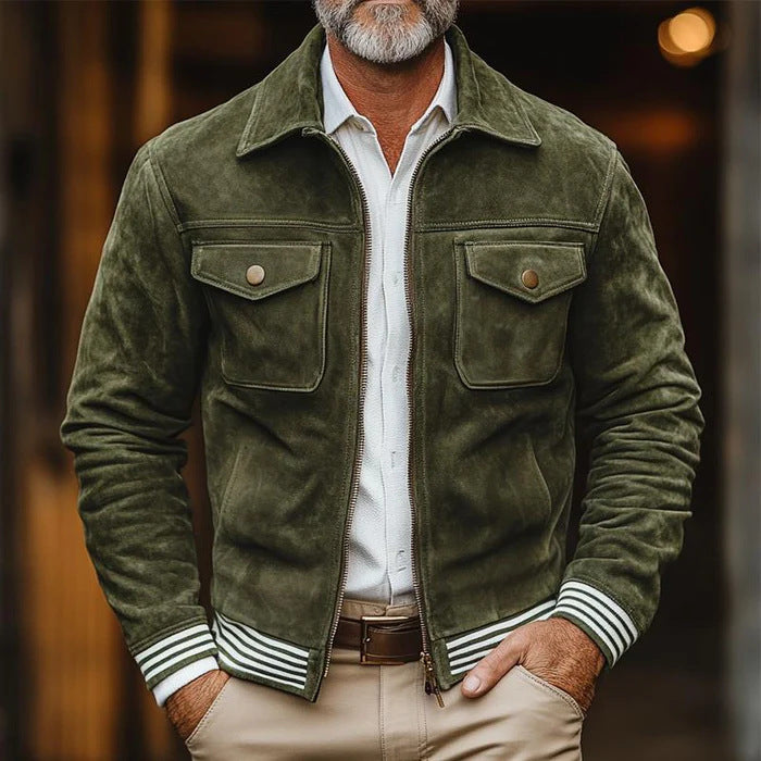 Retro Suede Jacket For Men Size S-XXXL