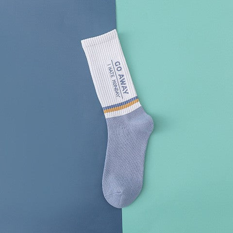 Mens Mid-calf Socks Breathable Sweat-absorbing All Season