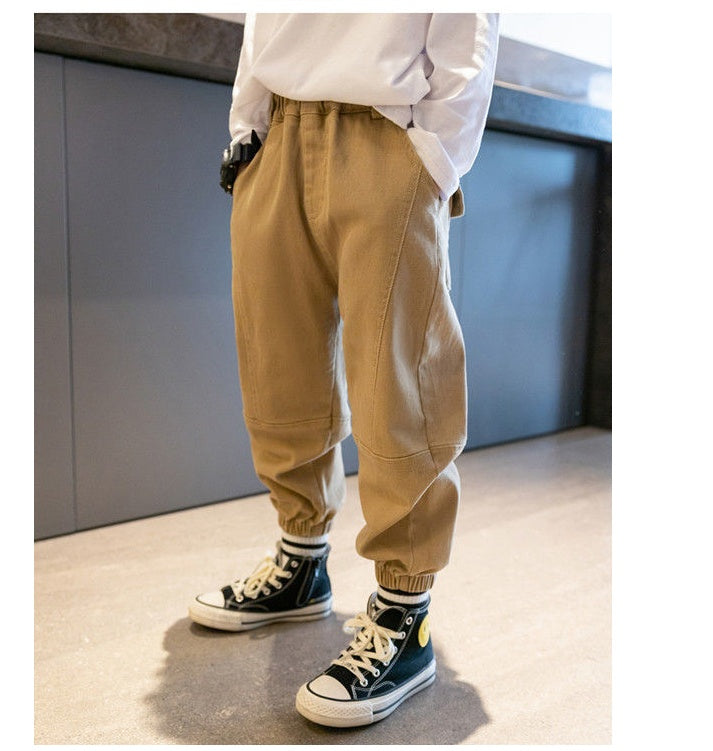 Boys' Middle And Older Children's Overalls Trousers