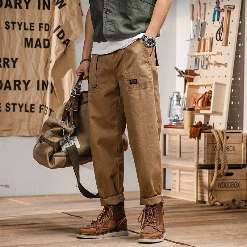 Retro Loose Straight-leg Casual Pants Size: M - 4XL