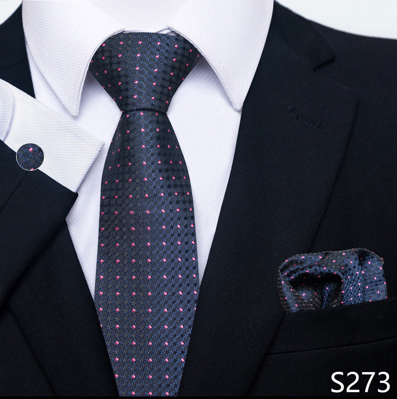 Men's Creative All-match Business Formal Wear Tie Scarf Cuff Set