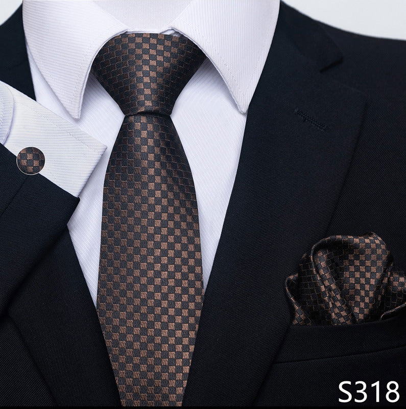 Men's Creative All-match Business Formal Wear Tie Scarf Cuff Set