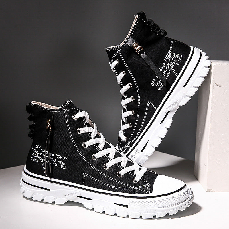 Retro Canvas Shoes, Breathable Thick Sole, Board Shoes, Casual Shoes