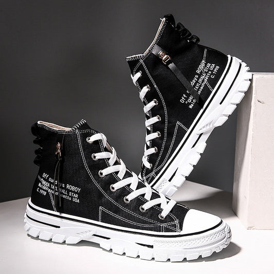 Retro Canvas Shoes, Breathable Thick Sole, Board Shoes, Casual Shoes