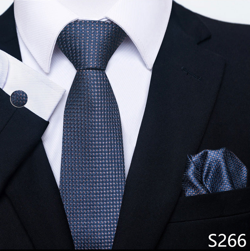 Men's Creative All-match Business Formal Wear Tie Scarf Cuff Set
