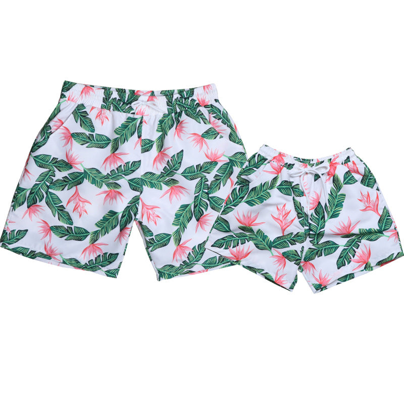 New Style Parent Child Swimwear Quick Drying Beach Pants Sizes: Men M to XXL, Boys Age 2 - 12 years