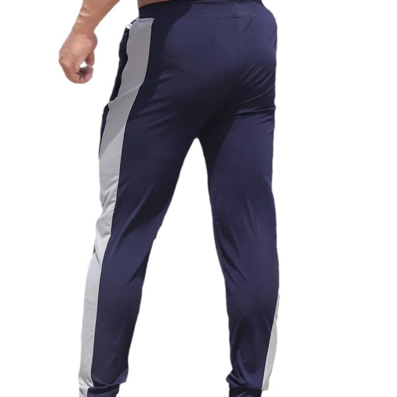 Men's Color-blocked Sports Pants Casual Slim Fit Size S - XXL