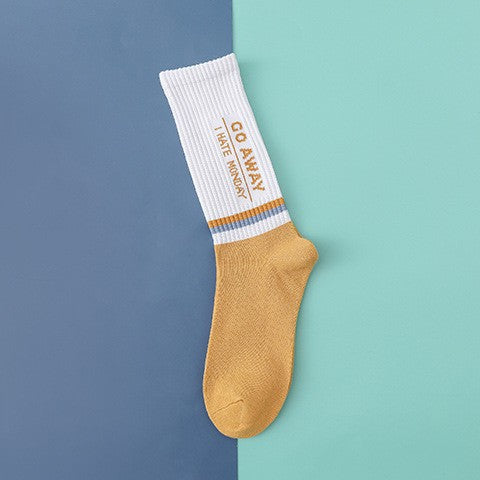 Mens Mid-calf Socks Breathable Sweat-absorbing All Season