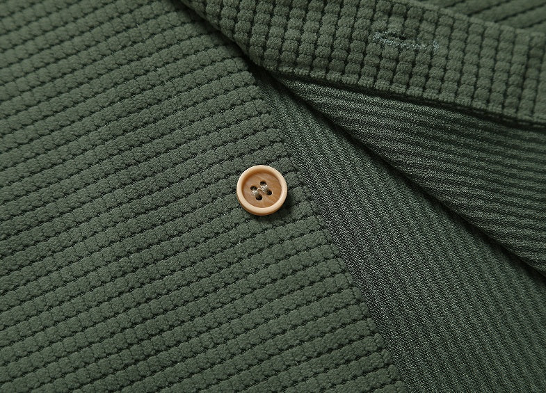 Men's Casual Loose Checked Short-sleeved Shirt Size S - 2XL