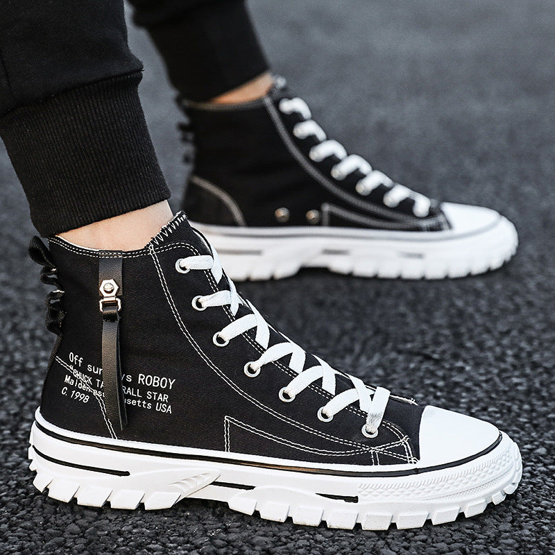 Retro Canvas Shoes, Breathable Thick Sole, Board Shoes, Casual Shoes