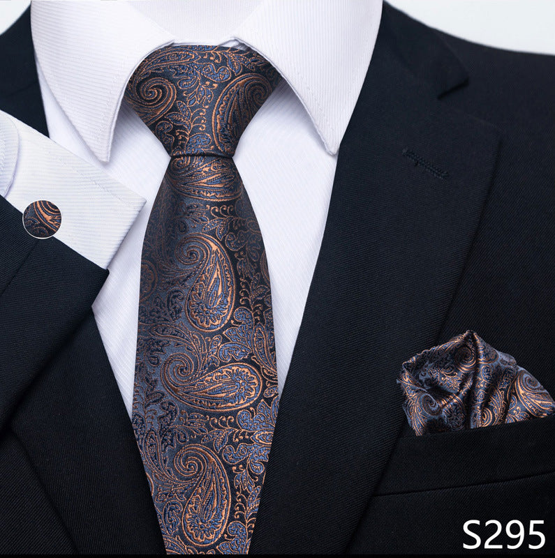 Men's Creative All-match Business Formal Wear Tie Scarf Cuff Set