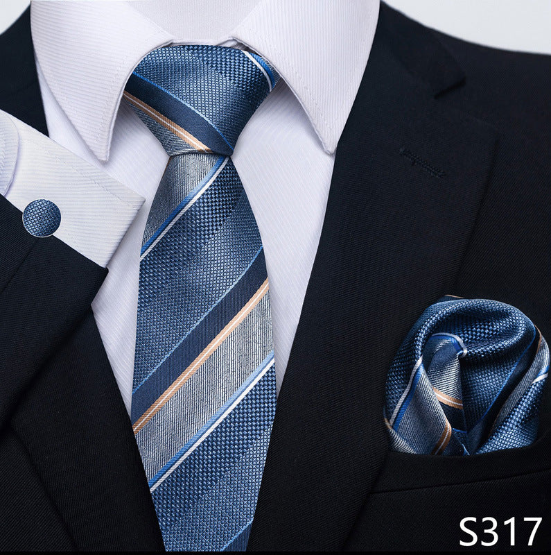 Men's Creative All-match Business Formal Wear Tie Scarf Cuff Set