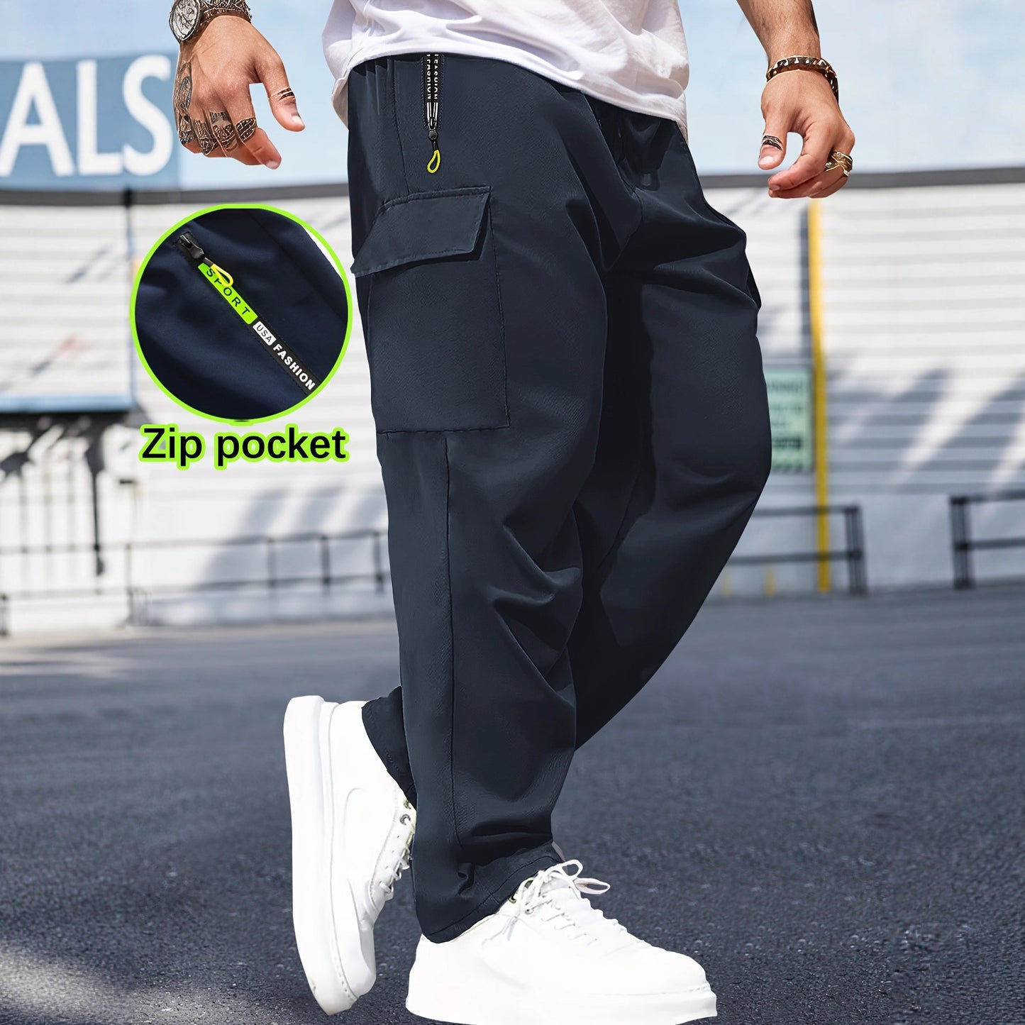 Breathable Cargo Pants Retro Workwear Size XS - XXL