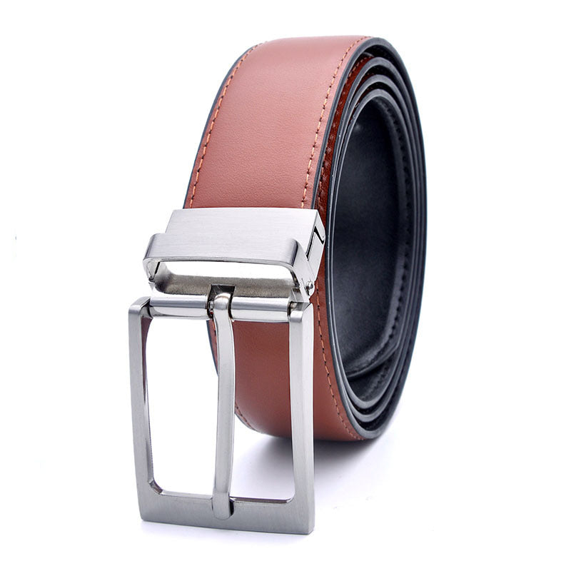 Men's Fashion Casual Rotating Pin Buckle Belt, Size 100cm-130cm