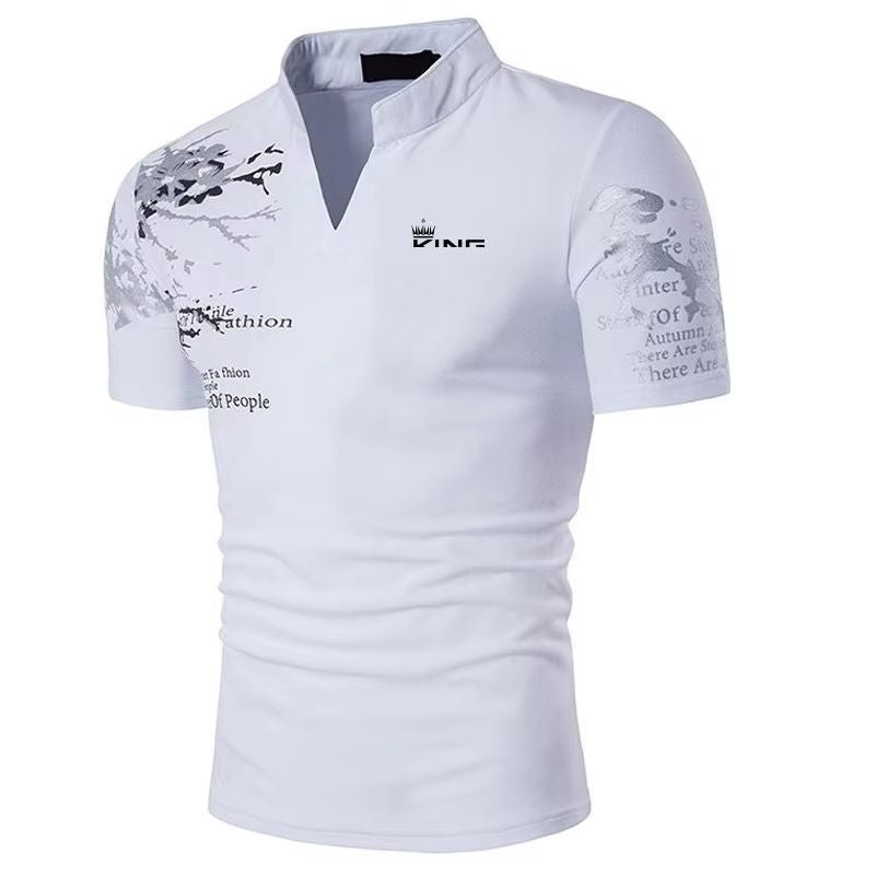 Mens Digital-Print Short-Sleeve Shirt