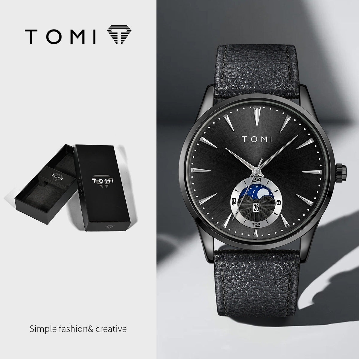 Fashionable Round Watch For Men And Women, Simple And Casual