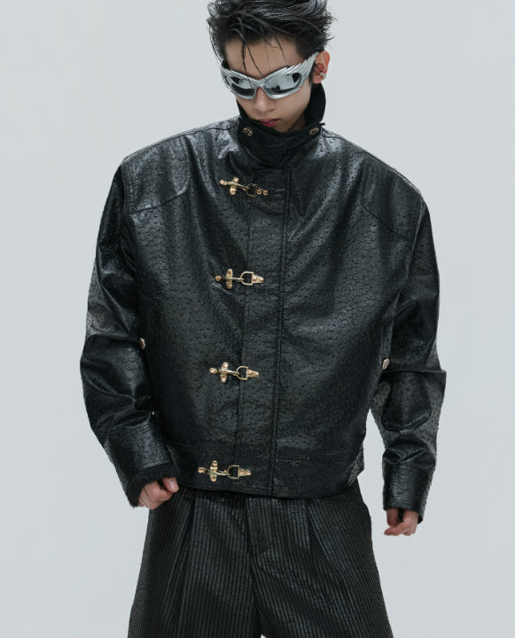 Lining Padded Jacket Leather Coat