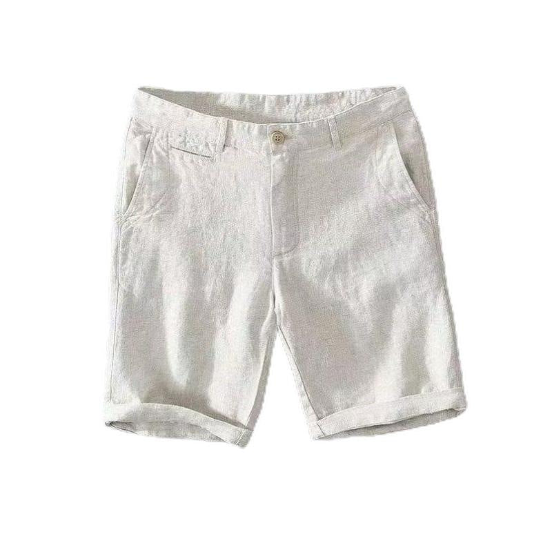 Men's Casual Solid Color Fifth Pants Breathable Shorts