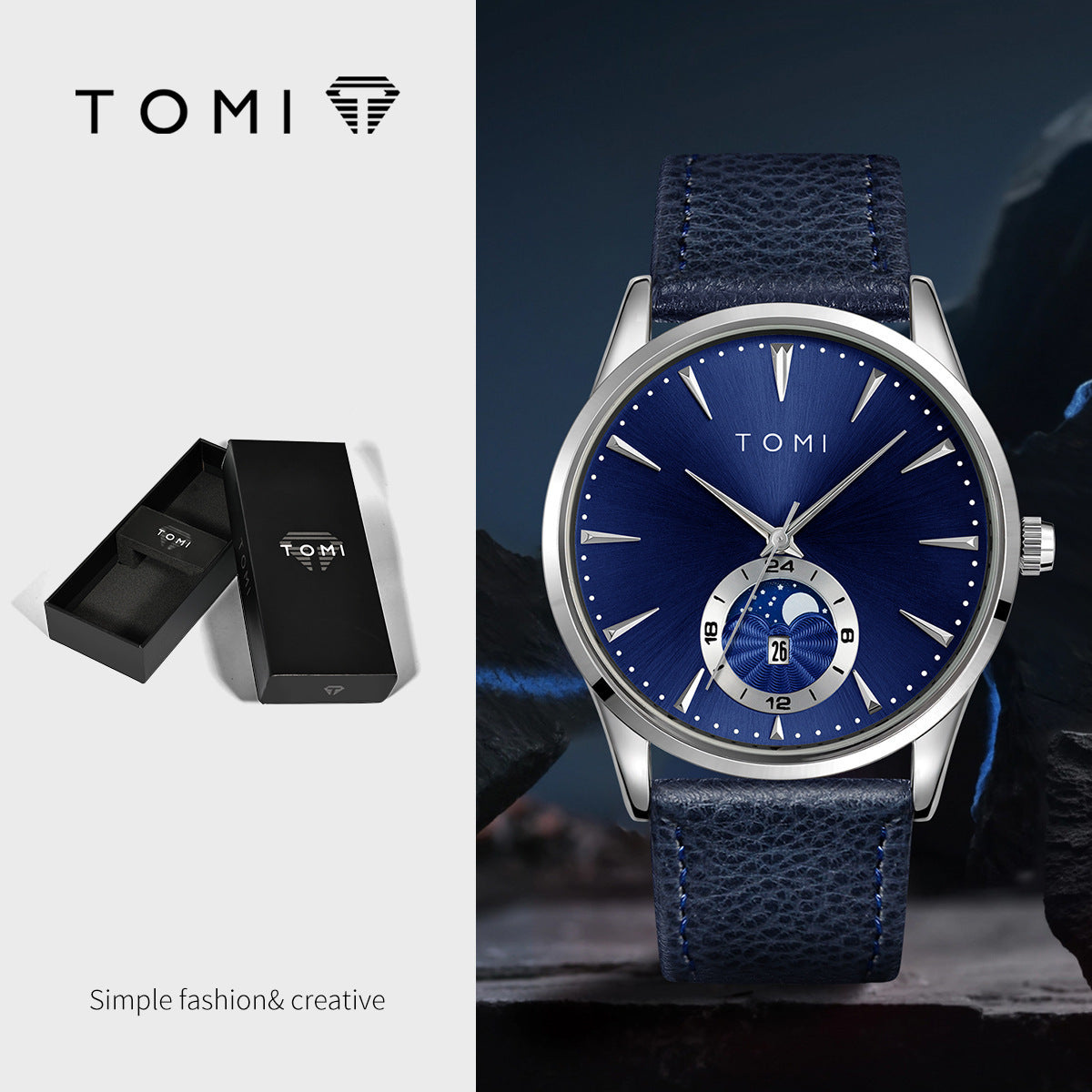 Fashionable Round Watch For Men And Women, Simple And Casual