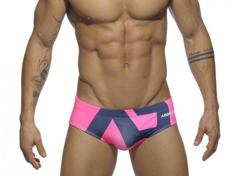 Men's U Convex Triangle 045 Printed Swimming Shorts Size: M to XXL