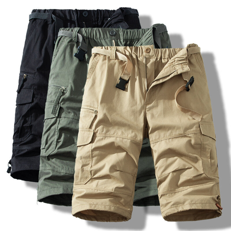 Summer Cotton Thin Cargo Shorts For Men, Size: M - 5XL