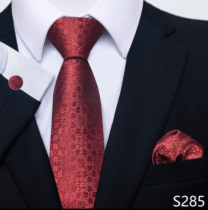 Men's Creative All-match Business Formal Wear Tie Scarf Cuff Set