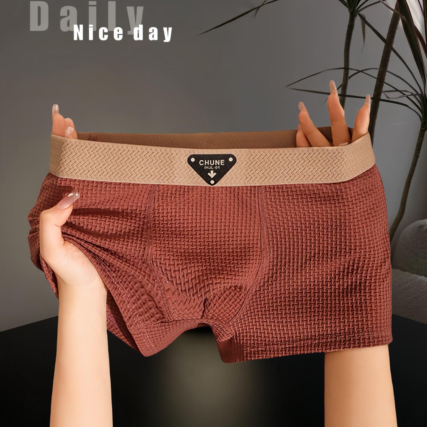 Men's Ice Silk Underwear Fashion Sport Boxer