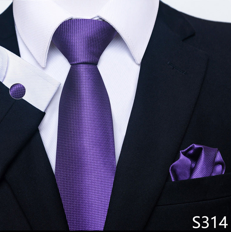 Men's Creative All-match Business Formal Wear Tie Scarf Cuff Set